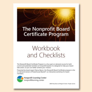 Nonprofit Board Certificate workbook